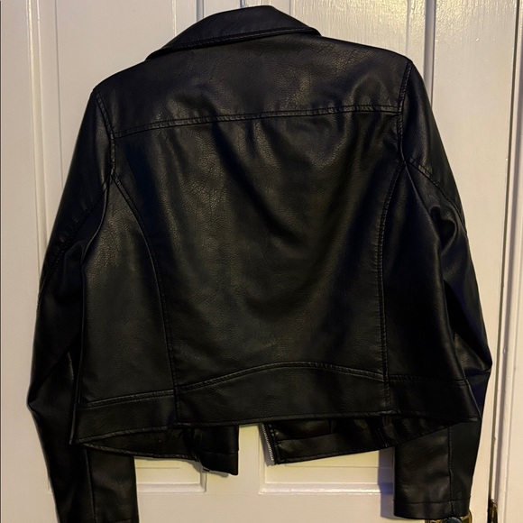 Primark Black Leather Jacket - Picture 2 of 4